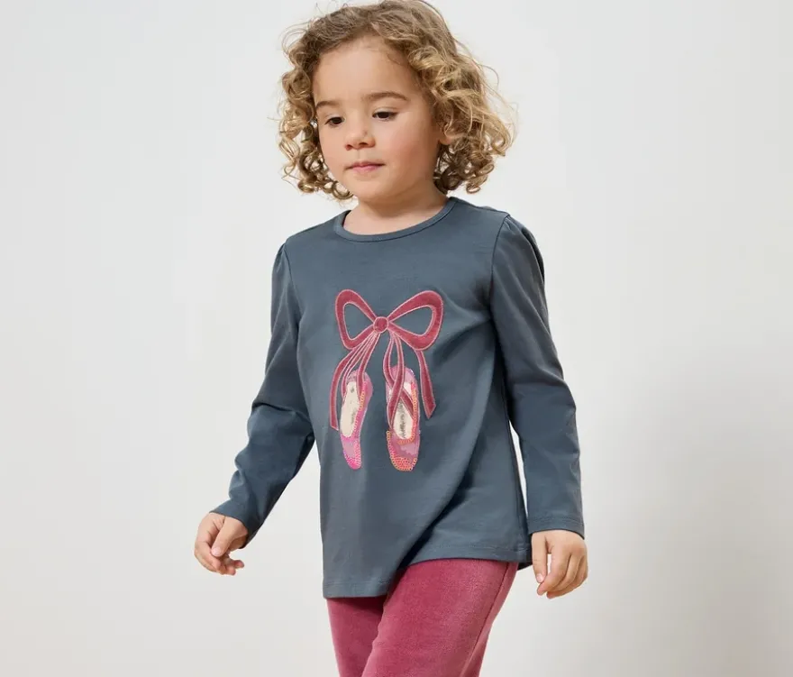 Kinder-Langarmshirt mit Puffärmeln