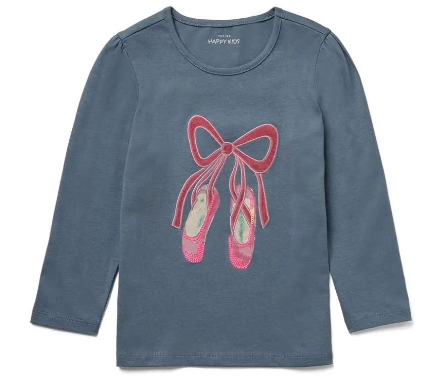 Kinder-Langarmshirt mit Puffärmeln