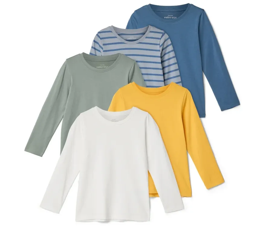 5 Kinder-Langarmshirts