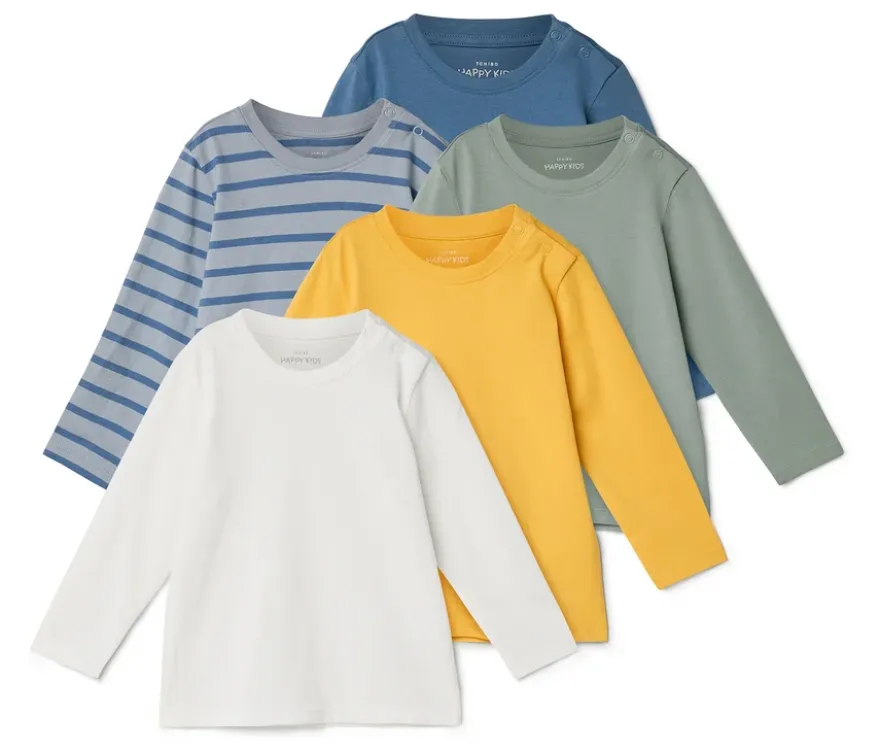 5 Kinder-Langarmshirts