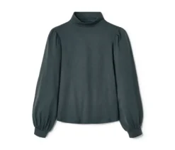 Kinder-Langarmshirt, schieferblau