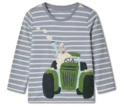 2 Kinder-Langarmshirts mit Applikation, Hase