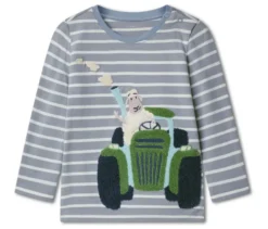 2 Kinder-Langarmshirts mit Applikation, Hase