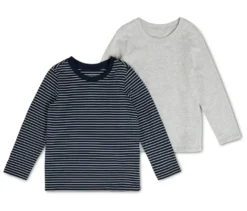 2 Kinder Langarmshirts, Streifen