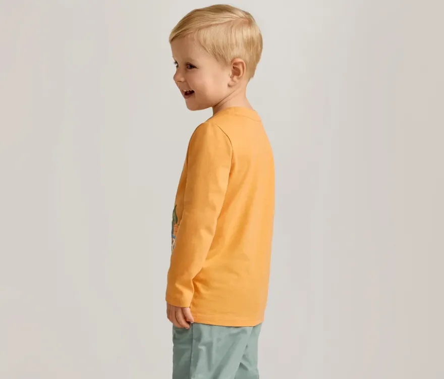2 Kinder-Langarmshirts, Waldtiere