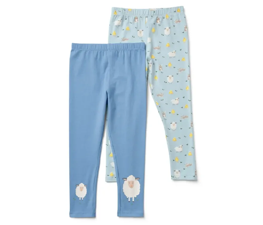 2 Kinder-Leggings, blau
