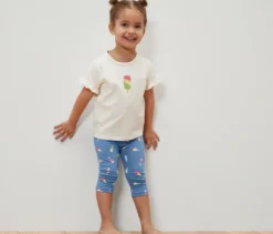 2 ¾-Kinder-Leggings, blau