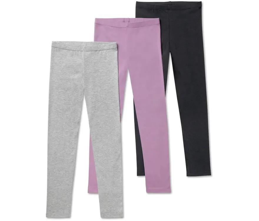 3 Kinder-Leggings, flieder