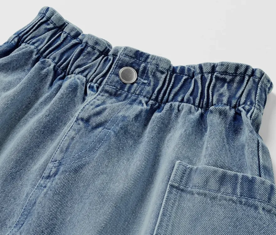 Kinder-Paperbag-Jeansrock