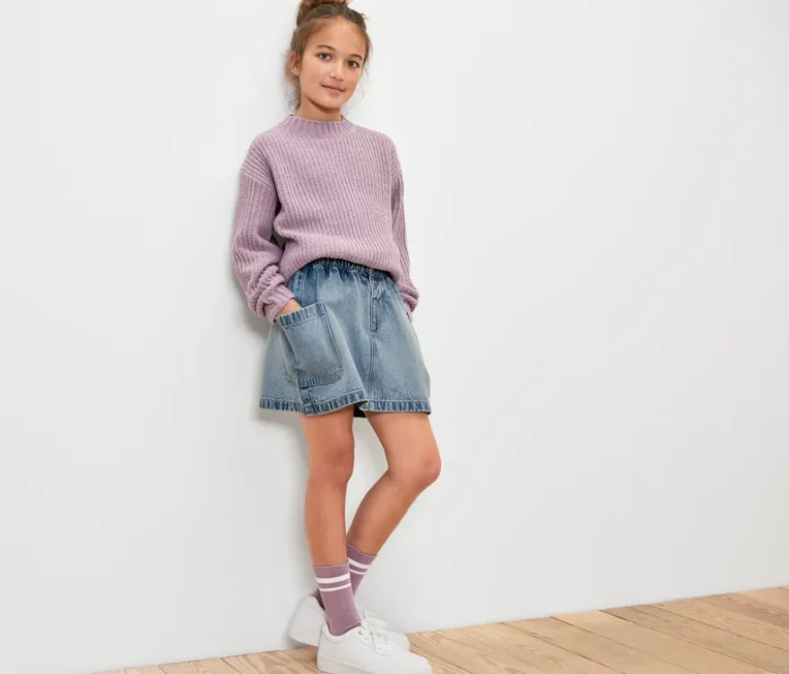 Kinder-Paperbag-Jeansrock