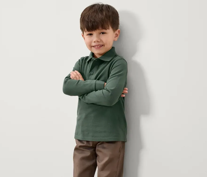 2 Kinder-Poloshirts aus Baumwoll-Piqué