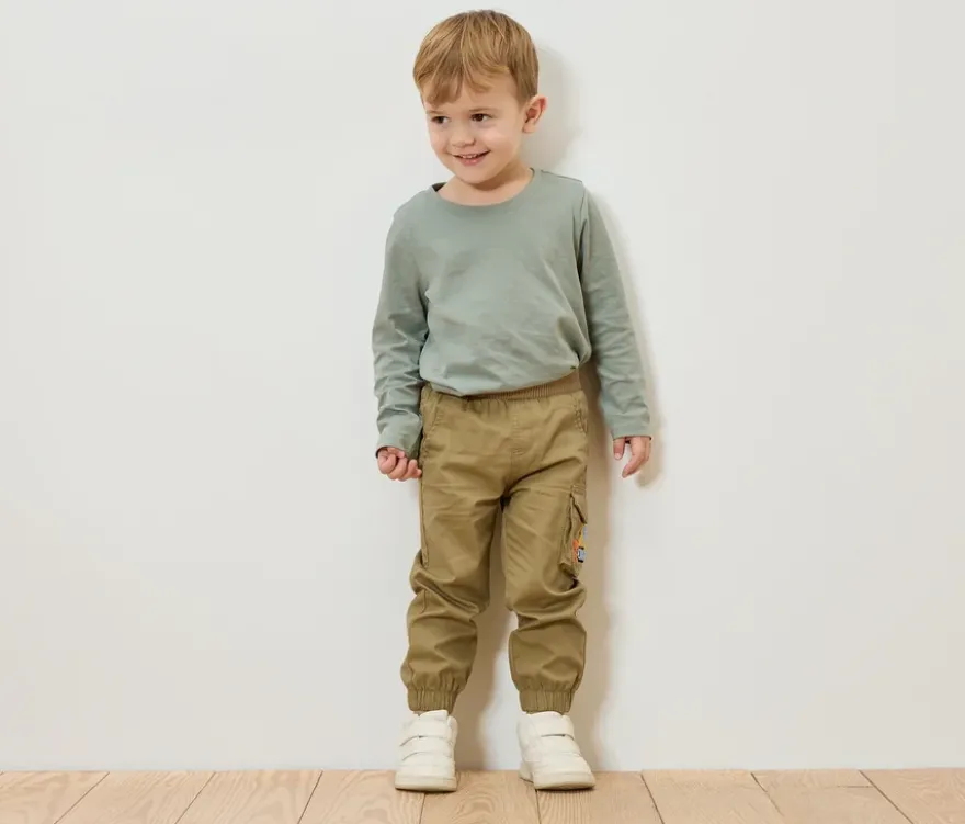 Kinder-Pull-on-Pants – Fit »Anton«, beige