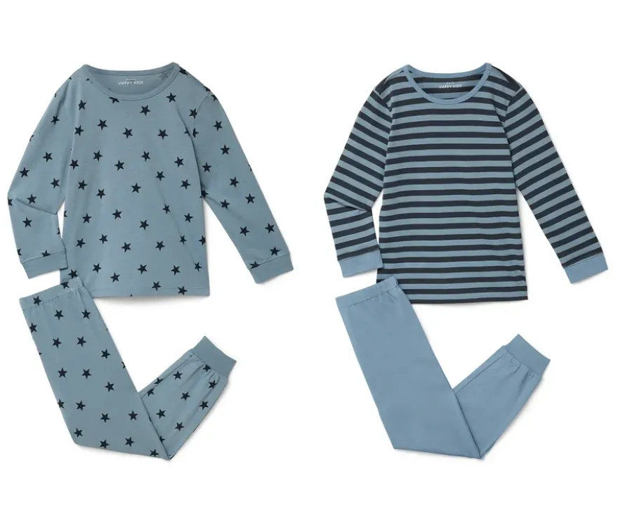 2 Kinder-Pyjamas, blau