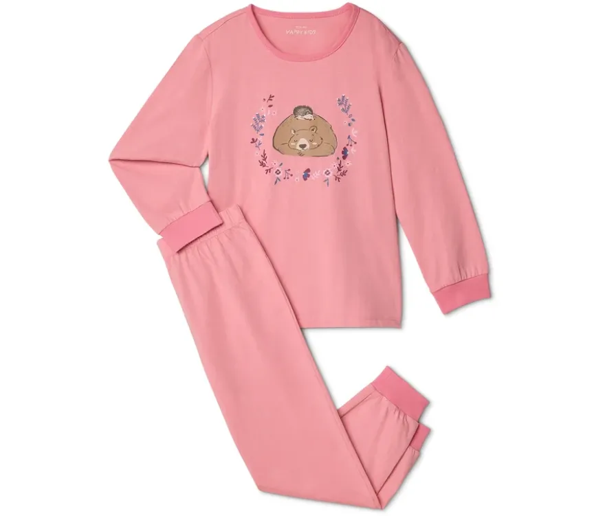 2 Kinder-Pyjamas, Blumen