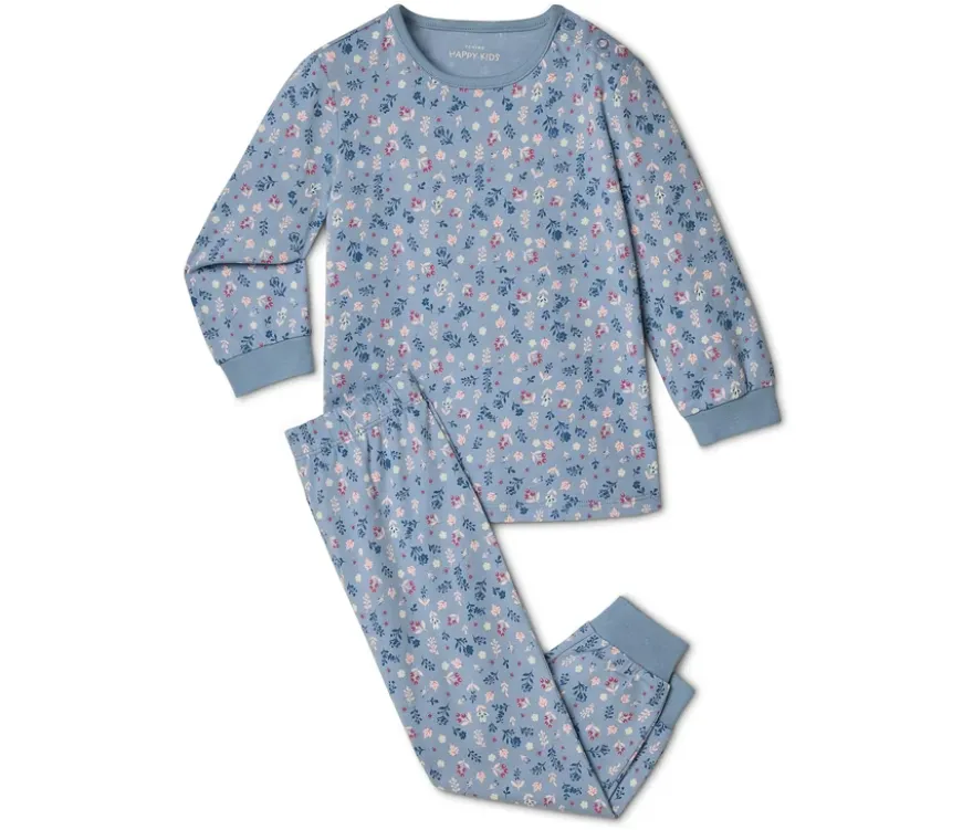2 Kinder-Pyjamas, Blumen
