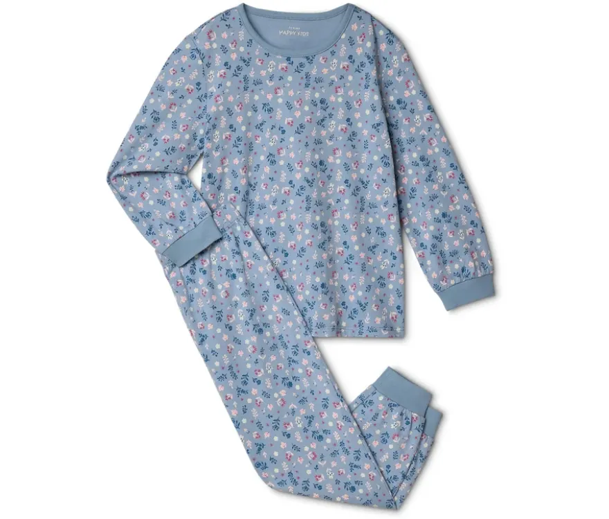 2 Kinder-Pyjamas, Blumen