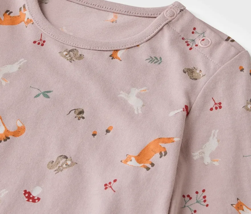 2 Kinder-Pyjama-Sets, mauve/grün