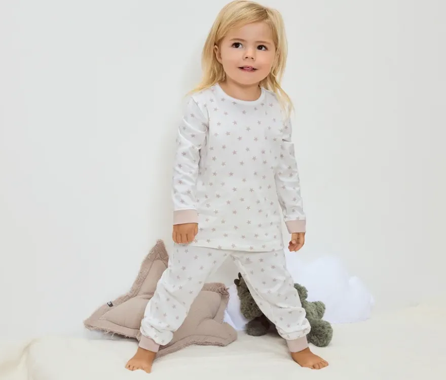 2 Kinder-Pyjamas, rosa