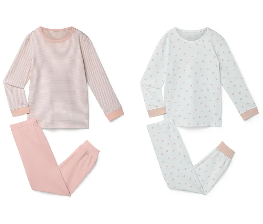 2 Kinder-Pyjamas, rosa