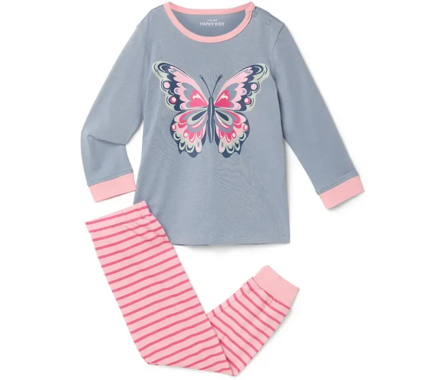 2 Kinder-Pyjamas, schmetterling