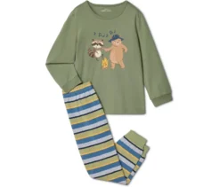 2 Kinder-Pyjamas, Waldtiere