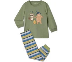 2 Kinder-Pyjamas, Waldtiere