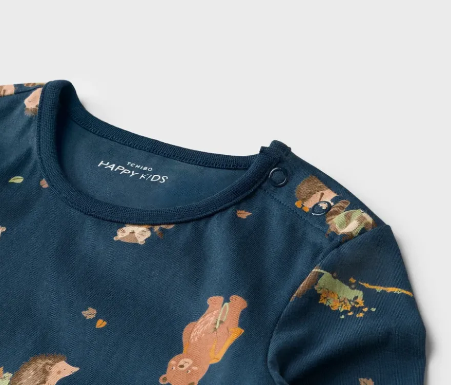 2 Kinder-Pyjamas, Waldtiere