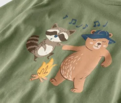 2 Kinder-Pyjamas, Waldtiere