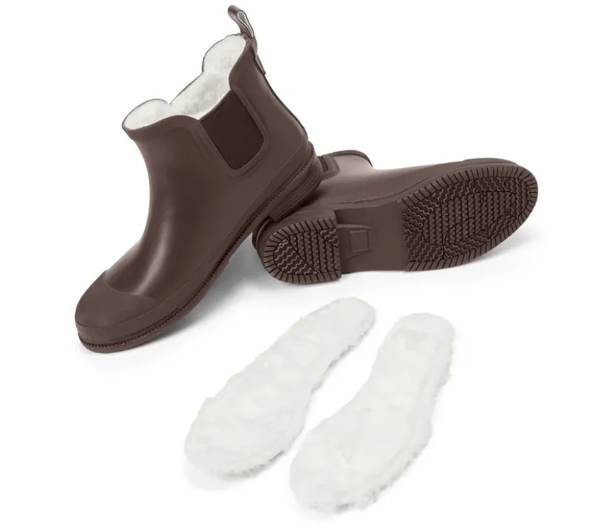 Kinder-Regen-Chelseaboots, gefüttert, braun