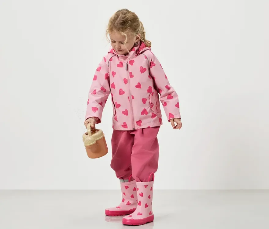 Kinder-Regenjacke, Herzen