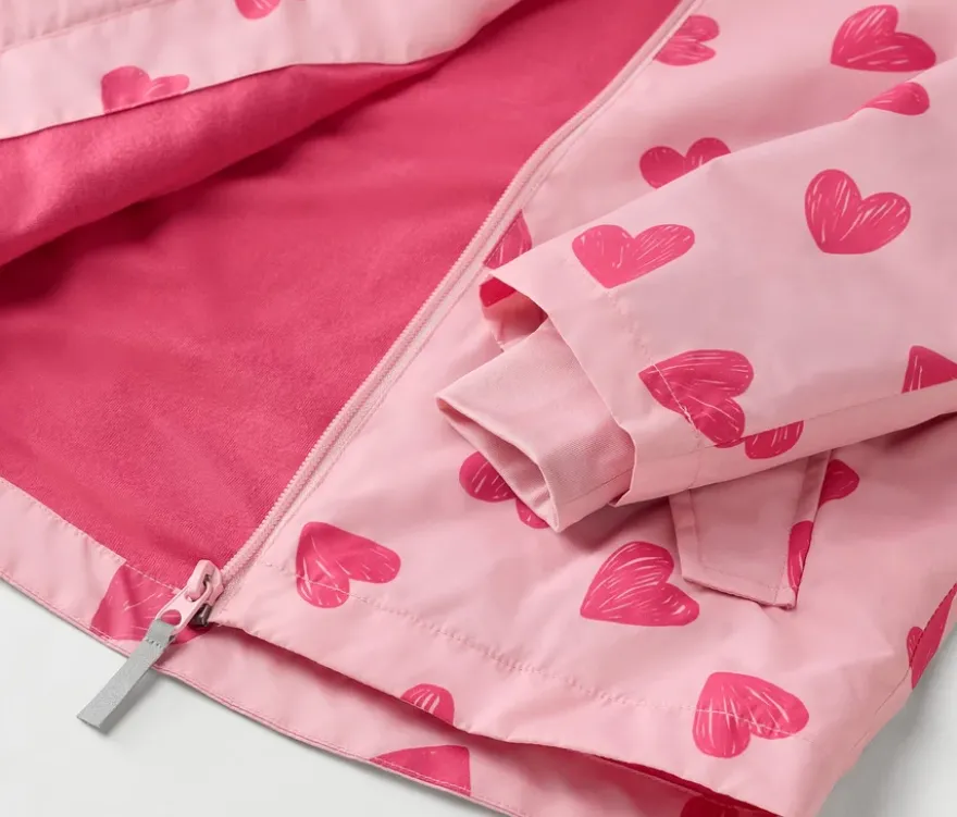 Kinder-Regenjacke, Herzen
