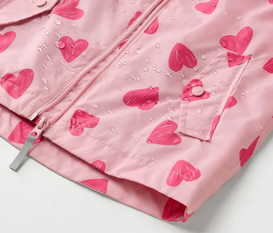 Kinder-Regenjacke, Herzen