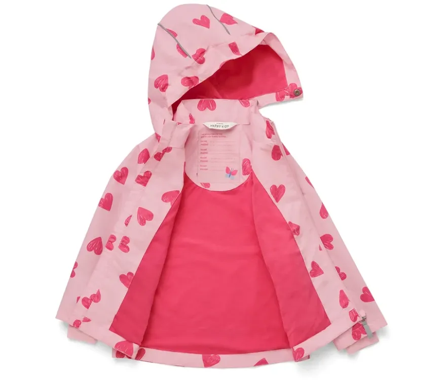 Kinder-Regenjacke, Herzen