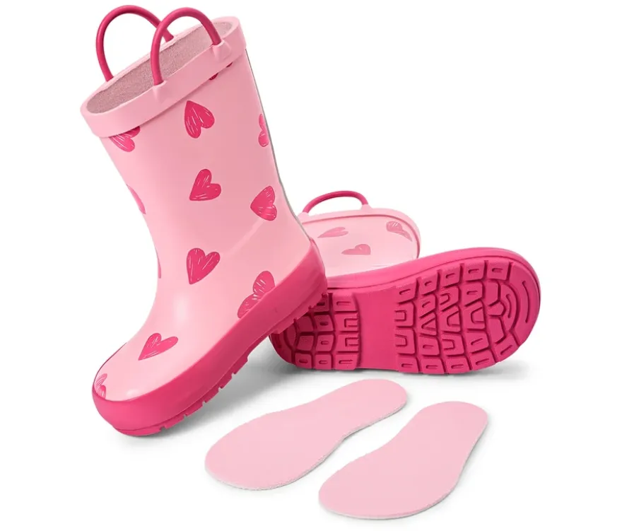 Kinder-Regenstiefel, Herzen