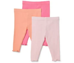 3 Kinder-Rippleggings in ¾-Länge