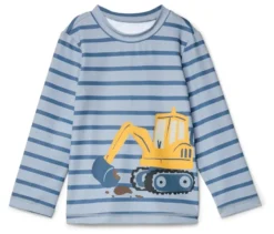 Kinder-Shirt mit UV-Schutzfaktor 50+, Bagger