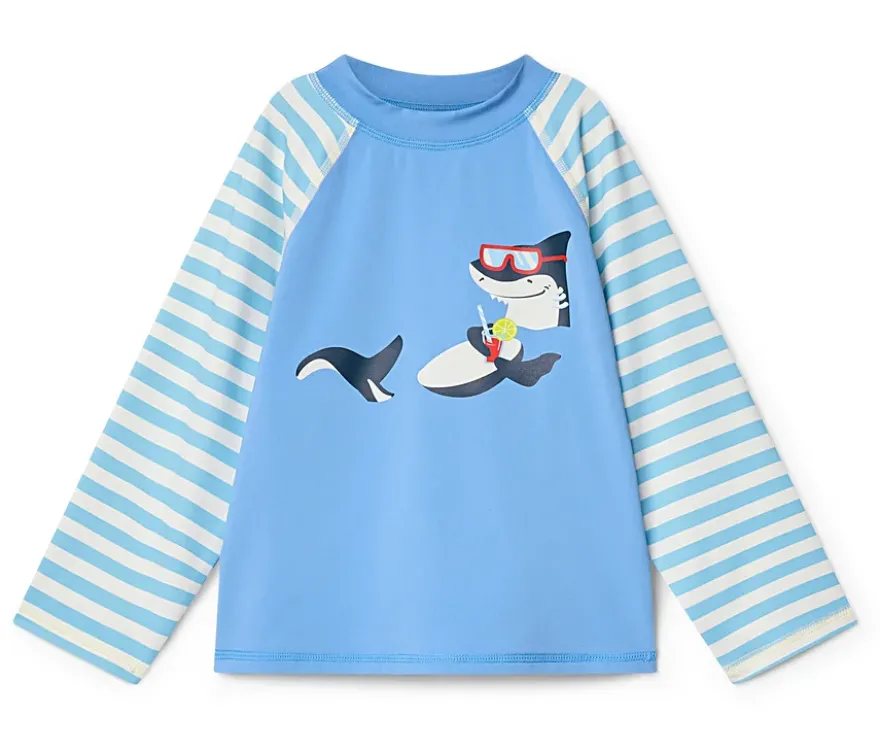Kinder-Shirt mit UV-Schutzfaktor 50+, Hai
