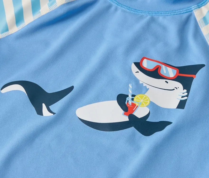 Kinder-Shirt mit UV-Schutzfaktor 50+, Hai