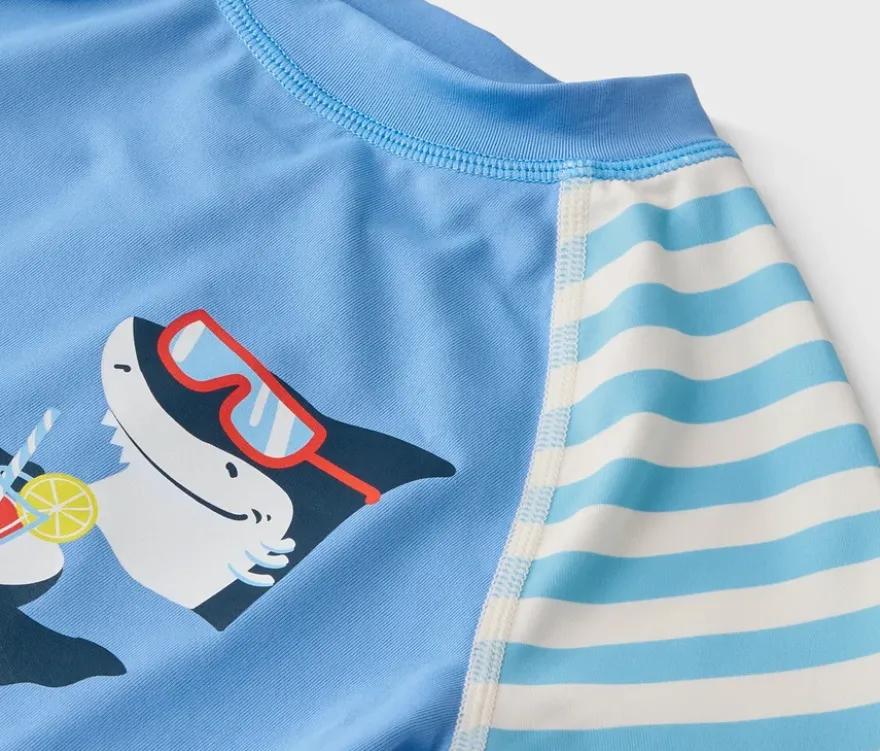 Kinder-Shirt mit UV-Schutzfaktor 50+, Hai