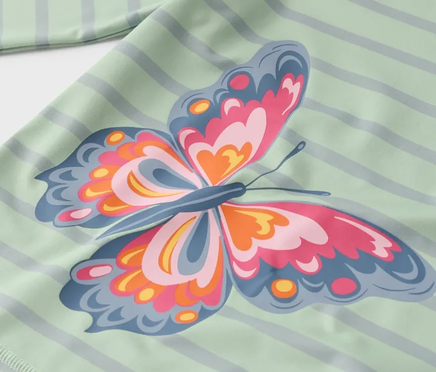 Kinder-Shirt mit UV-Schutzfaktor 50+, Schmetterling