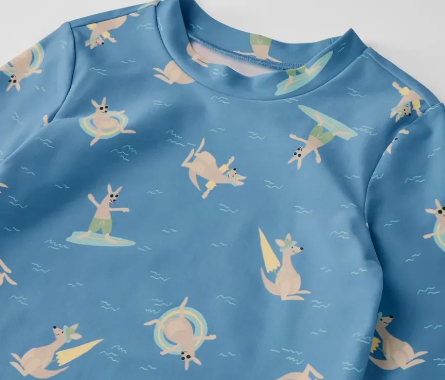 Kinder-Shirt mit UV-Schutzfaktor 80, Känguru