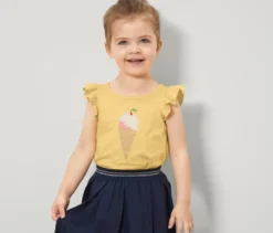 Kinder-Shirt mit Volantärmeln