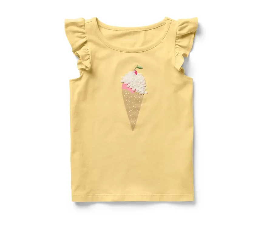 Kinder-Shirt mit Volantärmeln