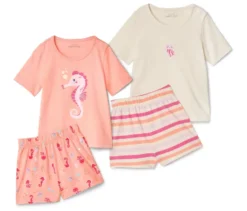 2 Kinder-Shorty-Pyjamas, Seepferdchen
