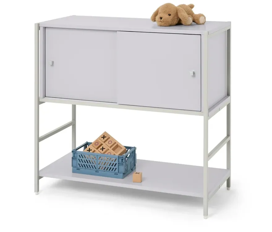 Kindersideboard »GRADE« mit Schiebetüren, grau