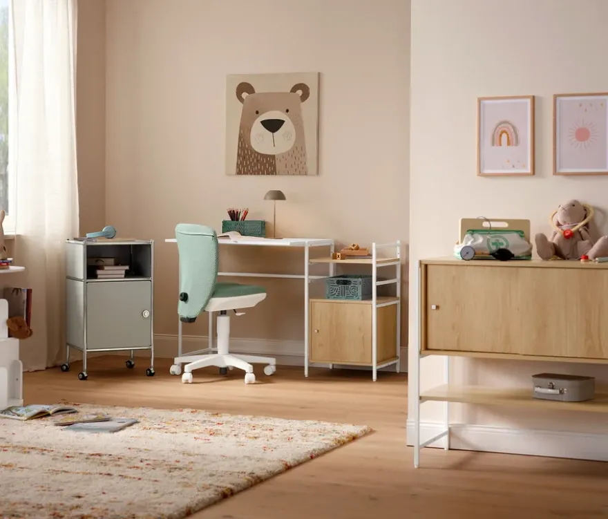 Kindersideboard »GRADE« mit Schiebetüren, holzoptik
