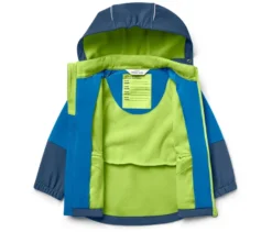 Kinder-Softshelljacke mit Farbwechsel bei Regen