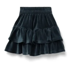Kinder-Soft-Velvet-Stufenrock