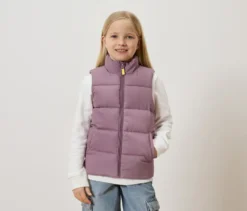 Kinder-Steppweste, mauve