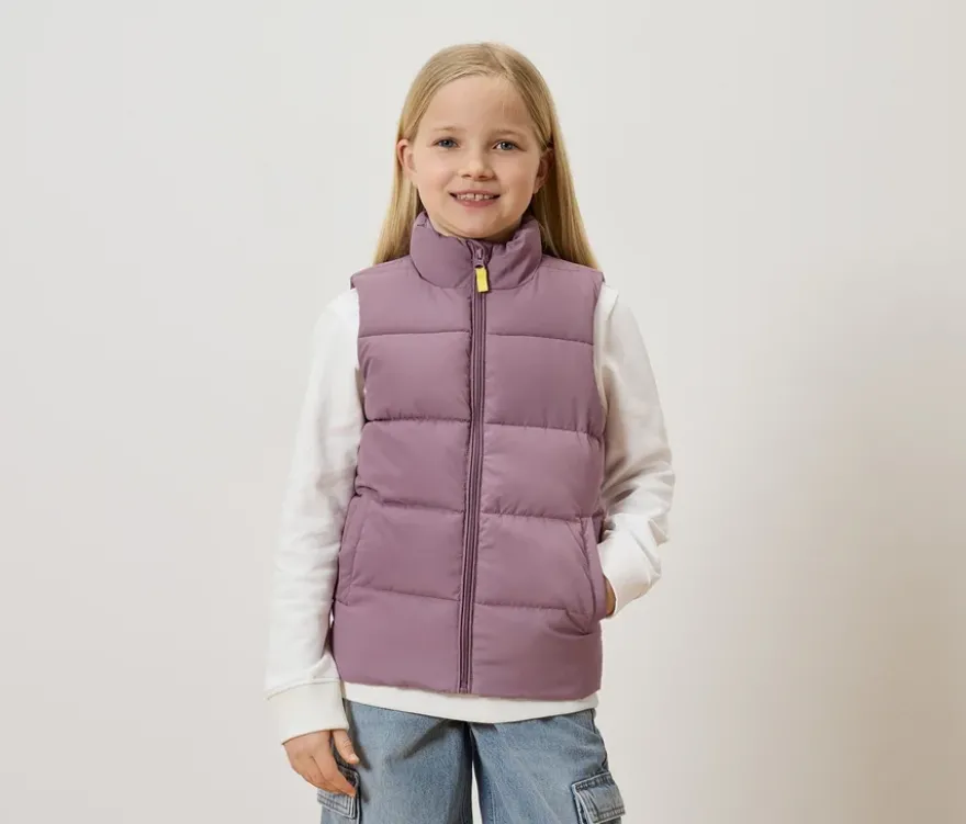 Kinder-Steppweste, mauve